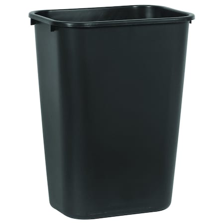 Rubbermaid Commercial 10.3 gal Rectangular Indoor Metal Can, Black, 15.3 in FG295700BLA